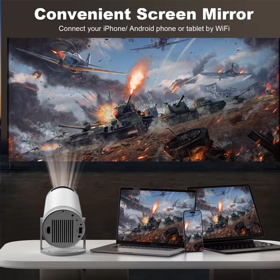 Home Cinema Night - 2026 New HY300 Projector 4K Android