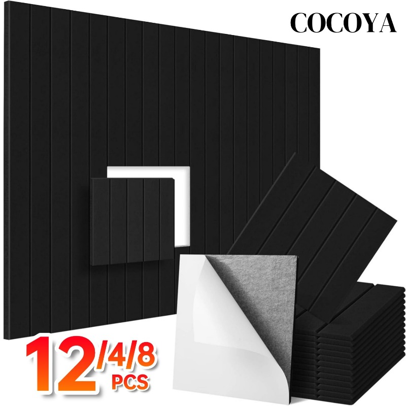 Home Cinema Room - Square Self Adhesive Wall Stickers Felt