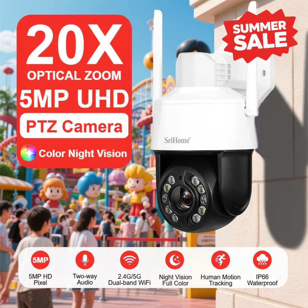 Home Cinema Outdoor - Srihome SH041 QHD 5.0MP 20X Zoom