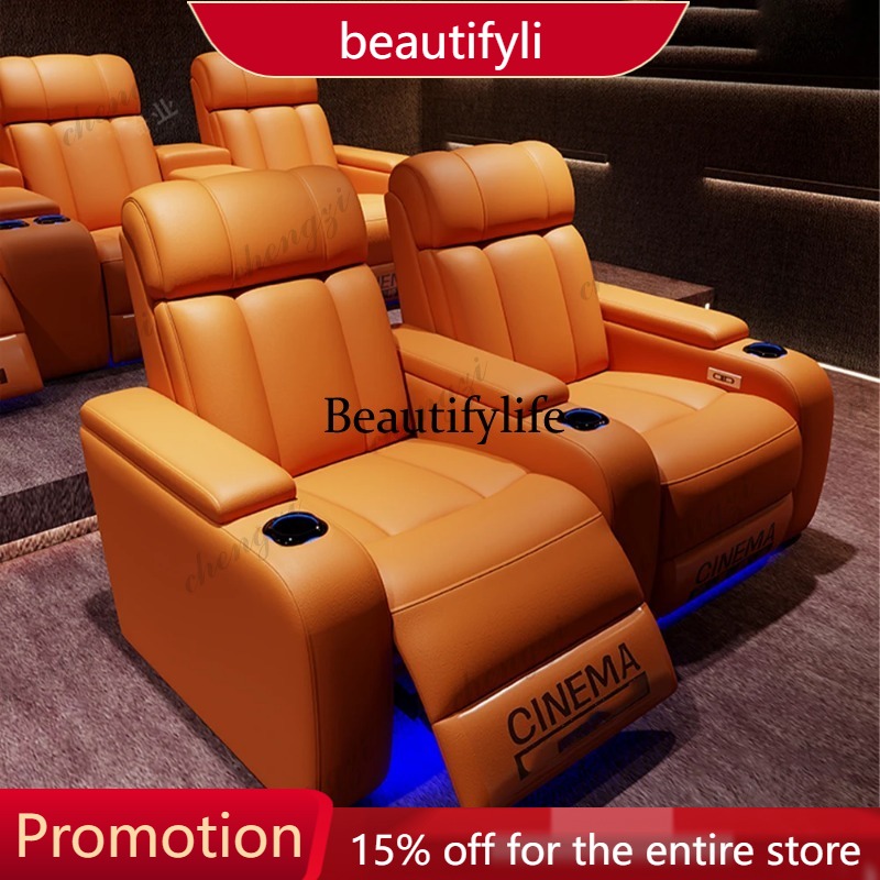 01A Luxury Genuine Leather Ele - Home Cinema Recliner Chairs บทวิจารณ์และราคา