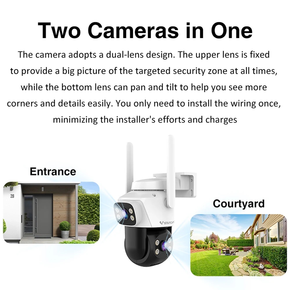 Vstarcam 5.0MP HD Dual Lens Wi - Home Cinema Outdoor บทวิจารณ์และราคา