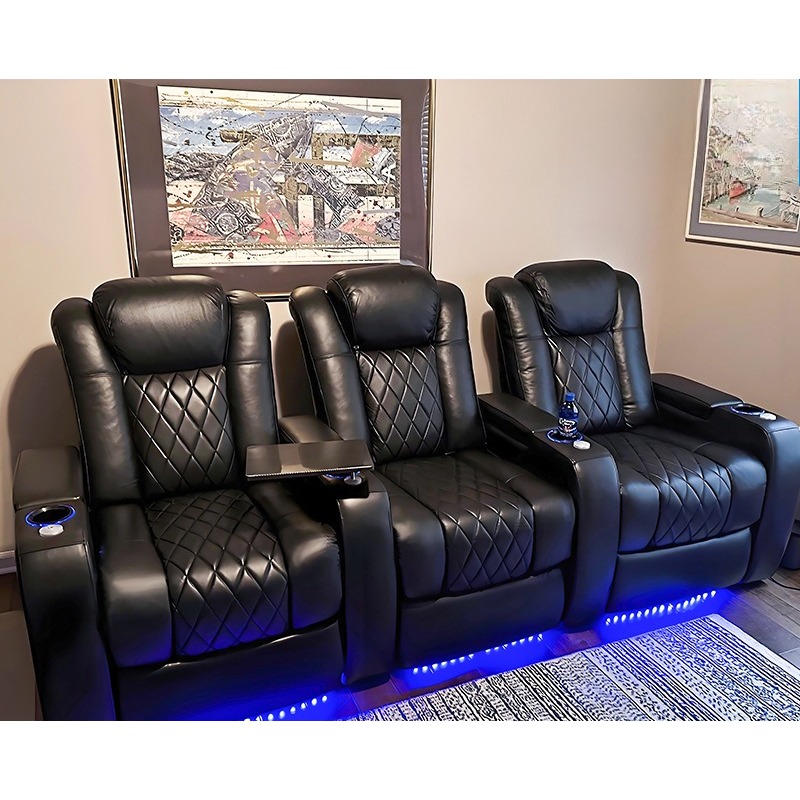 Genuine Leather Modern Home Th - Home Cinema Recliner Chairs บทวิจารณ์และราคา