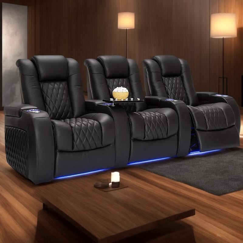 Genuine Leather Modern Home Th - Home Cinema Recliner Chairs บทวิจารณ์และราคา