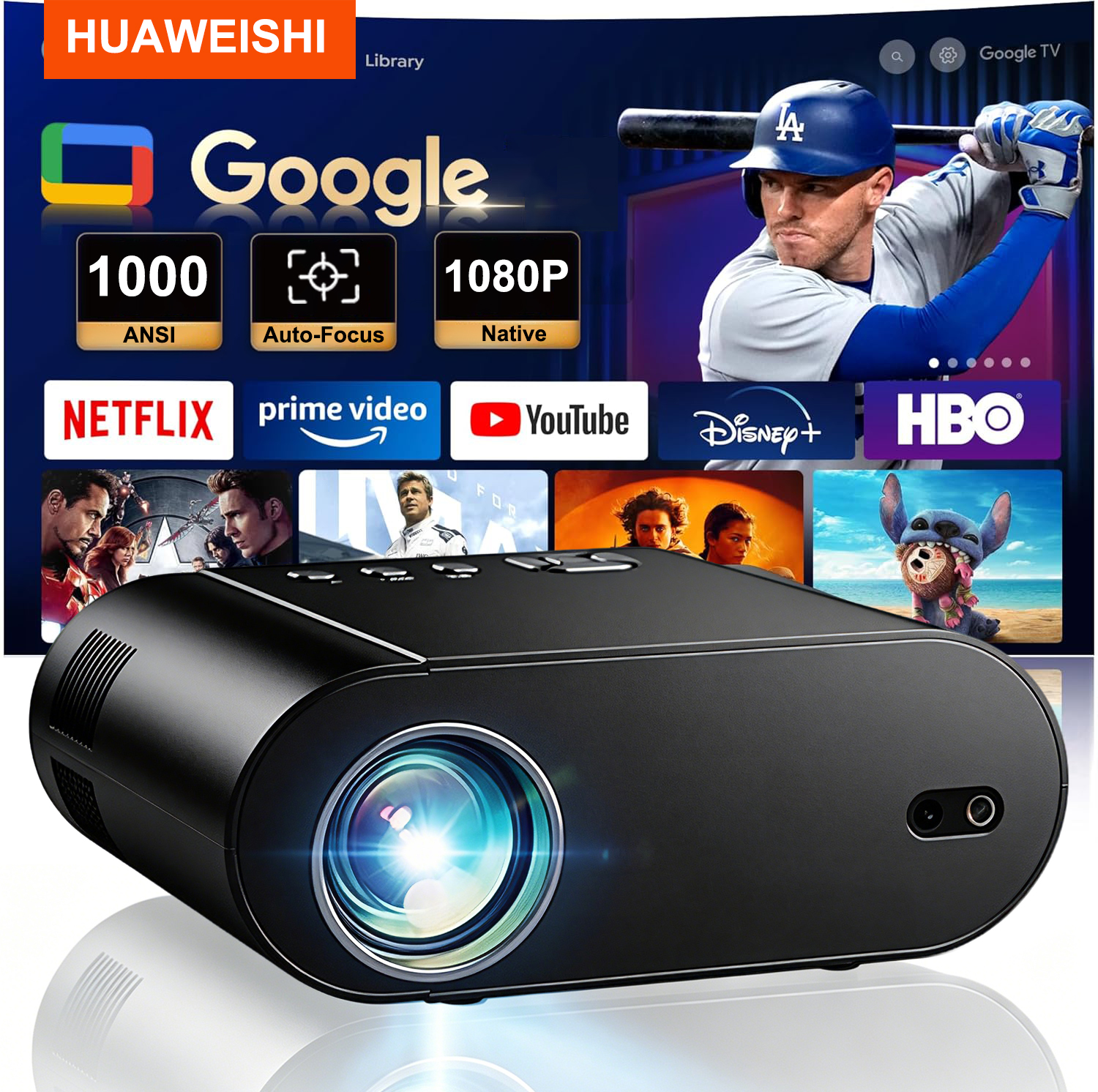 2025 Huaweishi L007  4K 1000AN - Home Cinema Night บทวิจารณ์และราคา