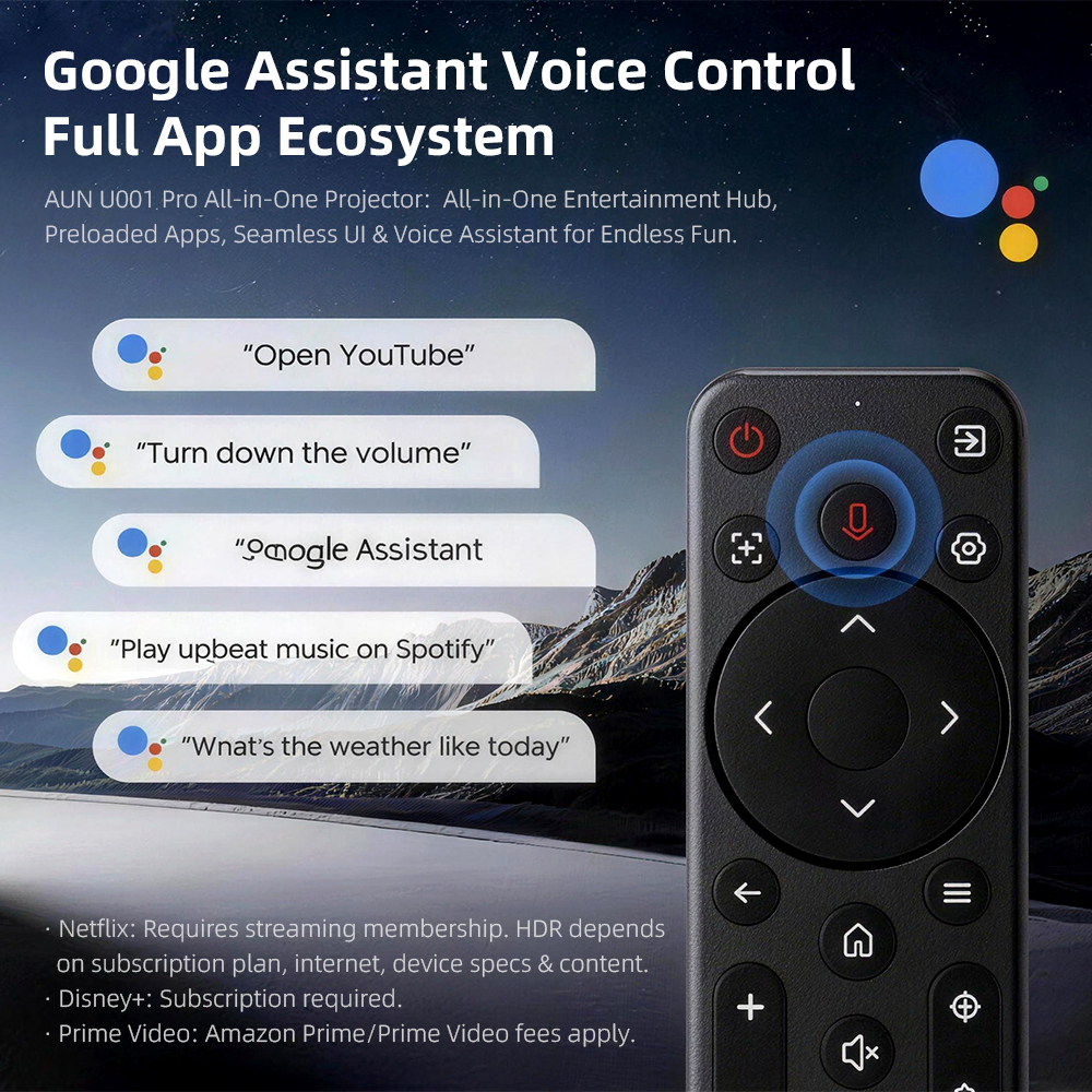 AUN U001 Pro Android Projector - Home Cinema Night บทวิจารณ์และราคา