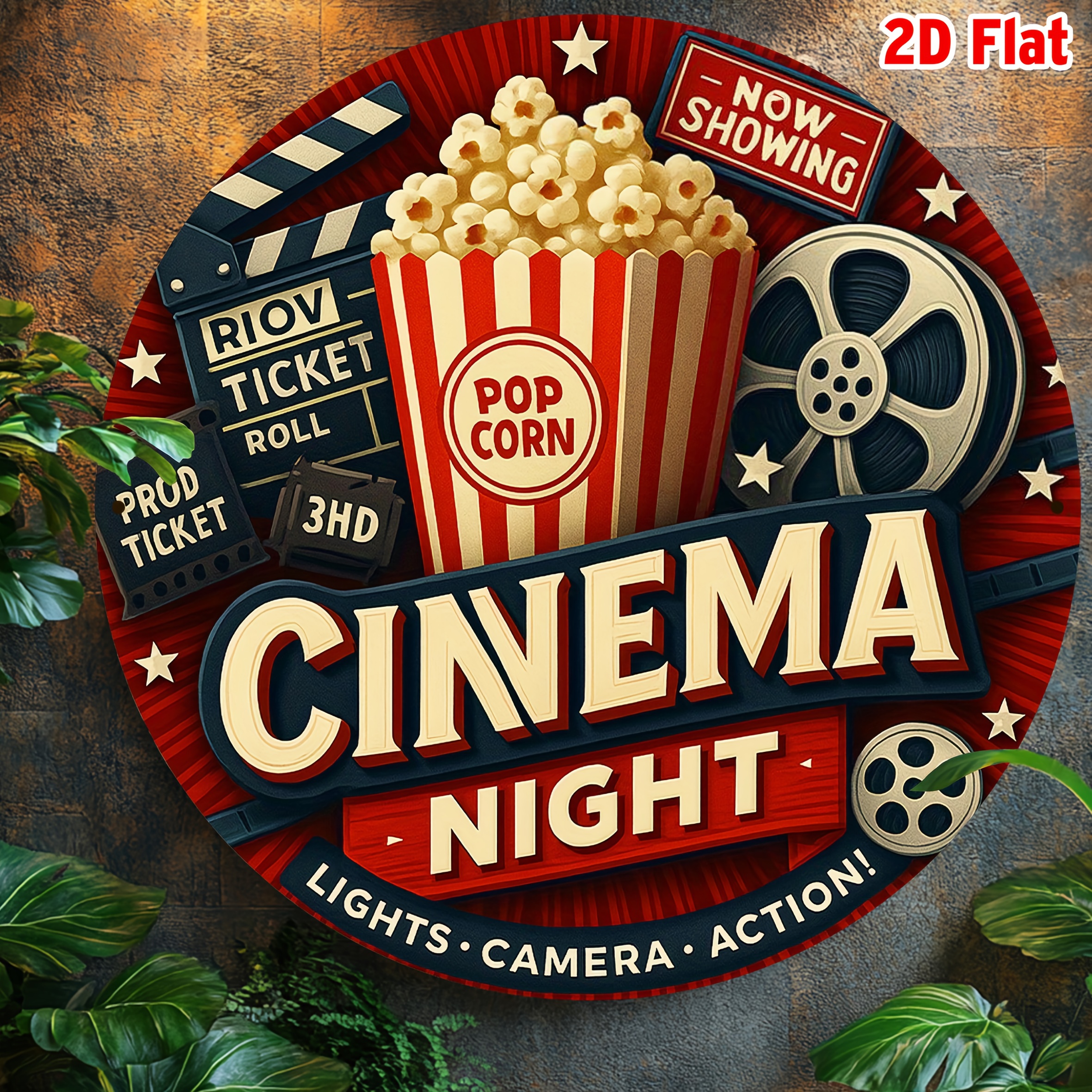 Wooden Sign Cinema Night, Retr - Home Cinema Night บทวิจารณ์และราคา