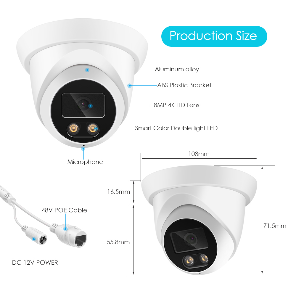 New 4K 8MP IP Camera Audio Out - Home Cinema Outdoor บทวิจารณ์และราคา