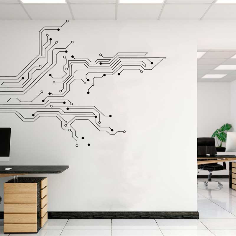 Technology Circuit Board Wall  - Home Cinema Room บทวิจารณ์และราคา