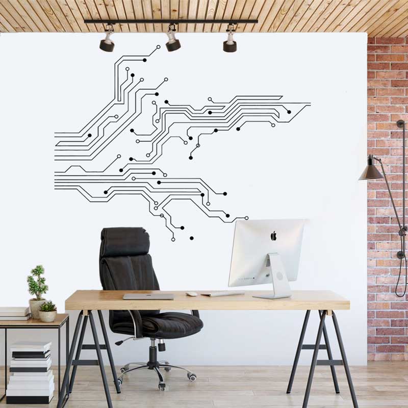 Technology Circuit Board Wall  - Home Cinema Room บทวิจารณ์และราคา