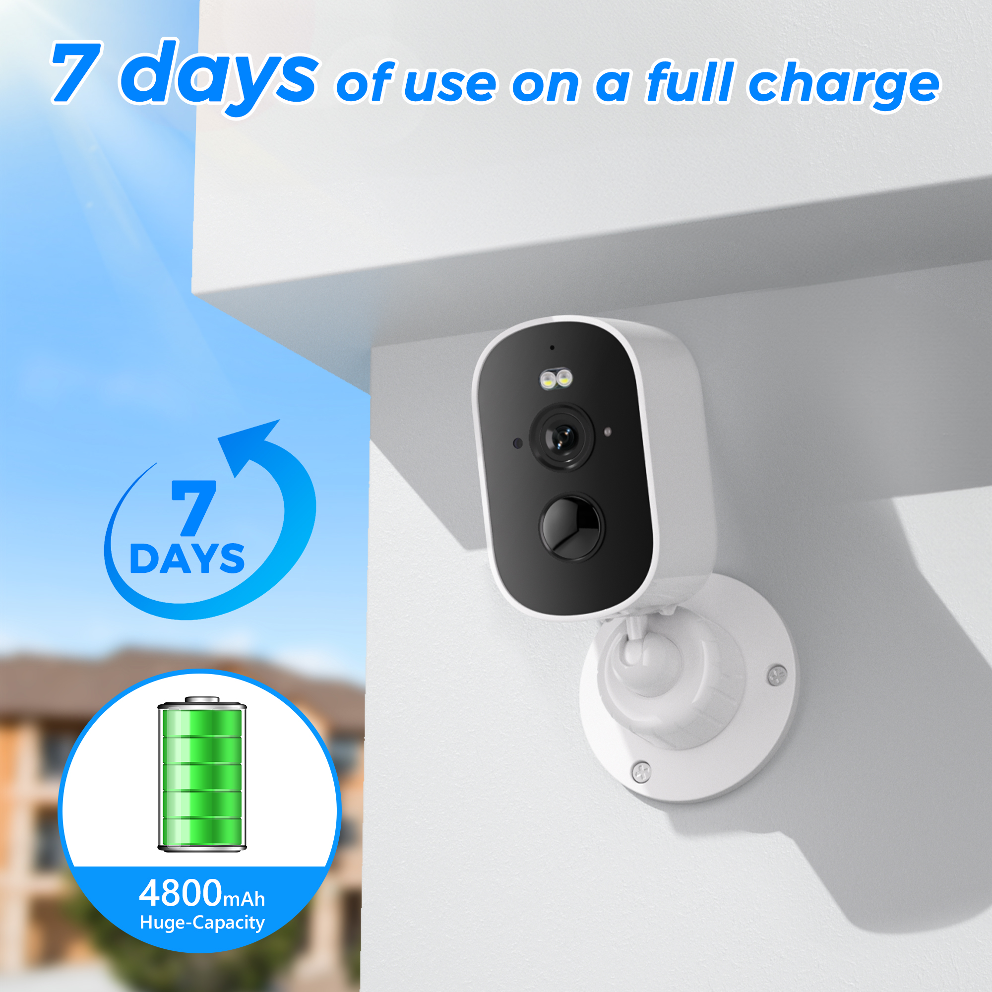 4MP WIFI IP Camera Rechargeabl - Home Cinema Outdoor บทวิจารณ์และราคา