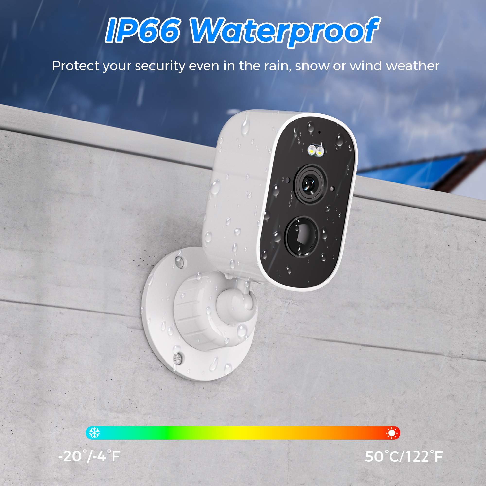 4MP WIFI IP Camera Rechargeabl - Home Cinema Outdoor บทวิจารณ์และราคา