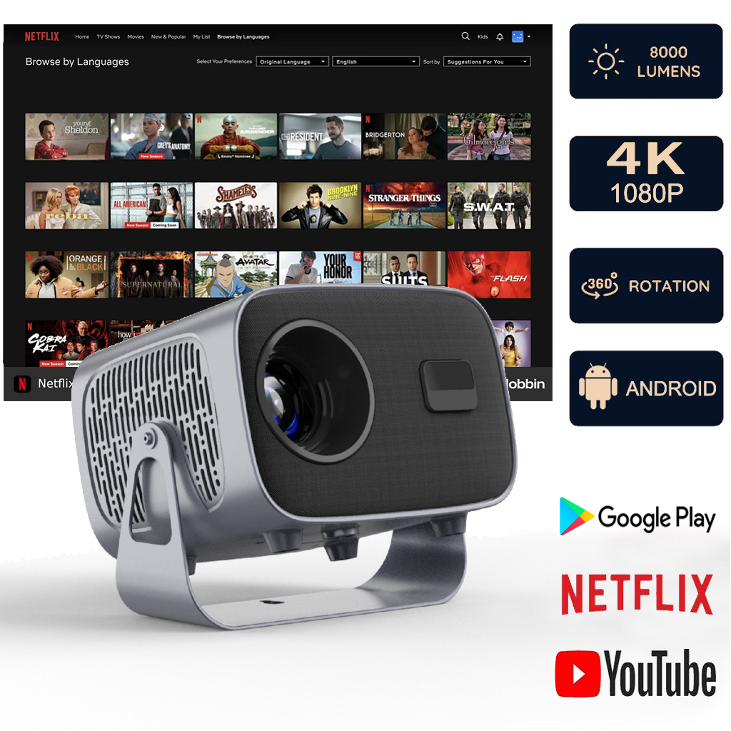 New A10 4K Android13 Projector - Home Cinema Night บทวิจารณ์และราคา