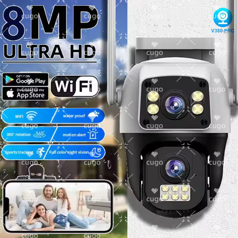 8MP 4K WIFI IP Camera PTZ Outd - Home Cinema Outdoor บทวิจารณ์และราคา