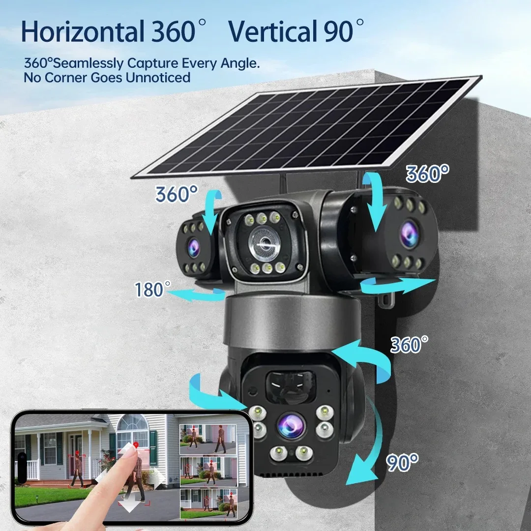 V380 3 Screen 3 Lens WIFI Came - Home Cinema Outdoor บทวิจารณ์และราคา