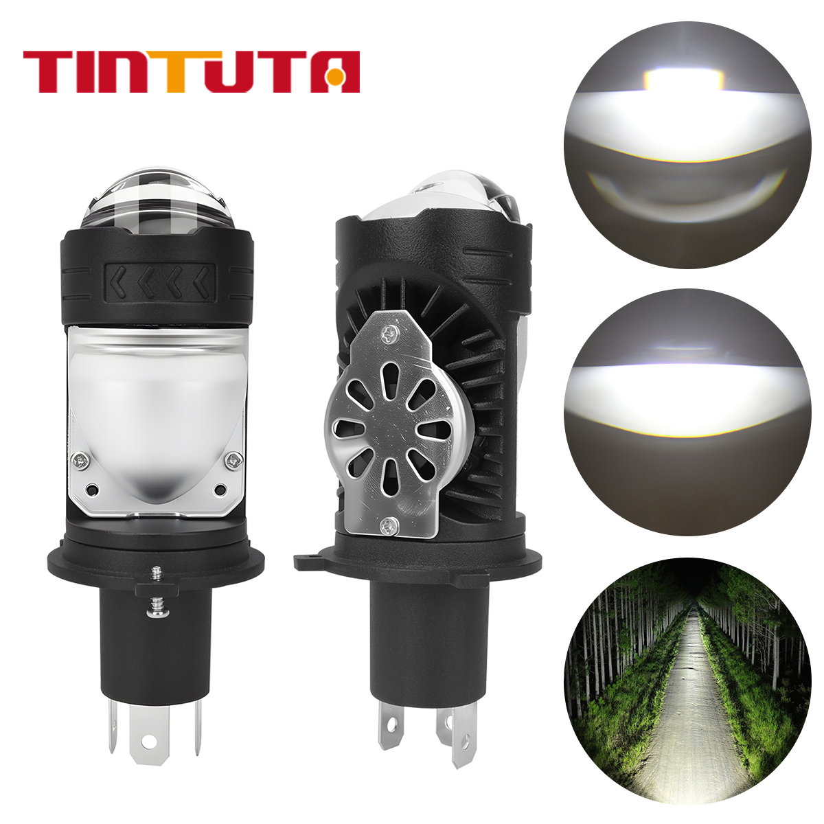 1/2pcs H4 LED Motorcycle Headl - Projector Lamp Replacement บทวิจารณ์และราคา