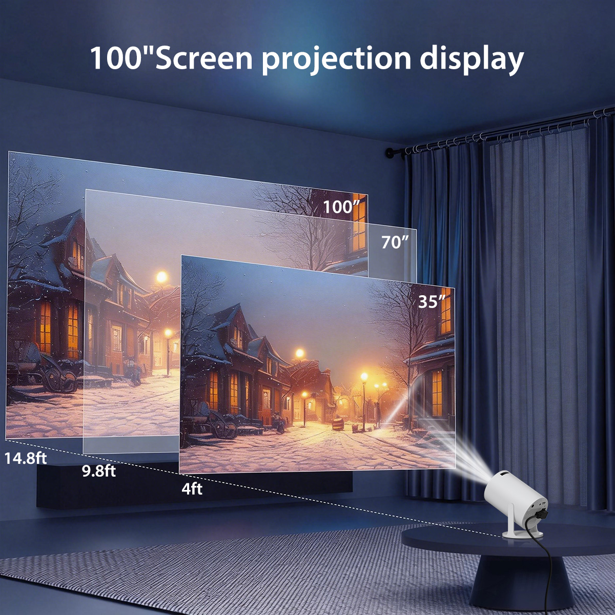 M300 Mini Projector 4K HD Nati - Home Cinema Mini บทวิจารณ์และราคา