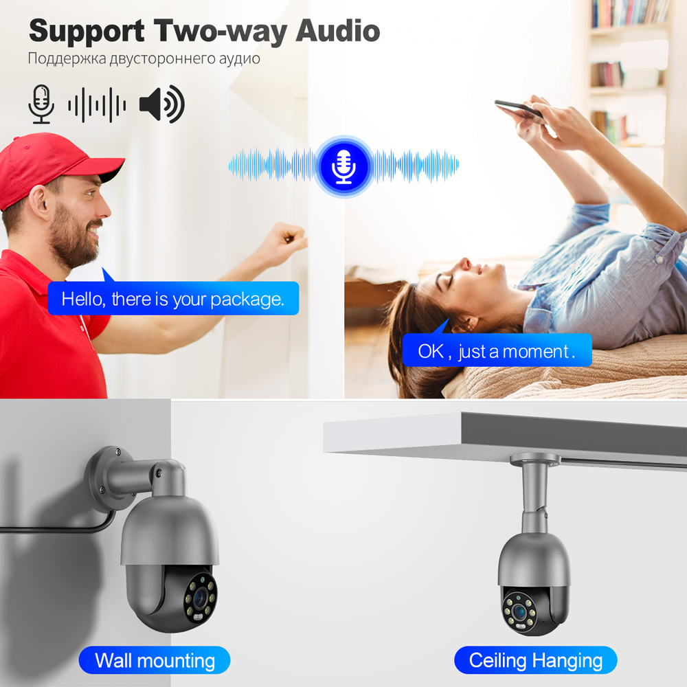 Techage 4K 8MP 5MP IP Camera R - Home Cinema Outdoor บทวิจารณ์และราคา