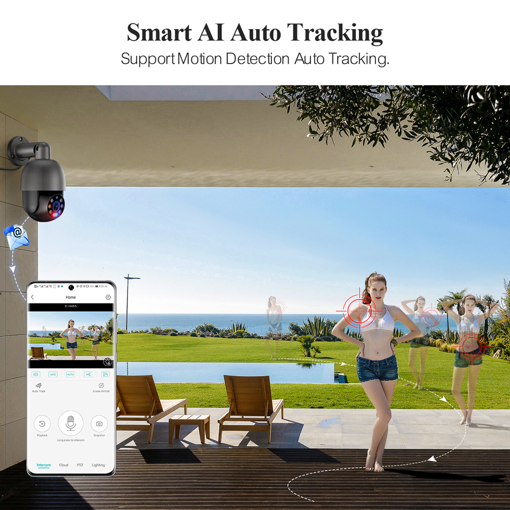Techage 4K 8MP 5MP IP Camera R - Home Cinema Outdoor บทวิจารณ์และราคา