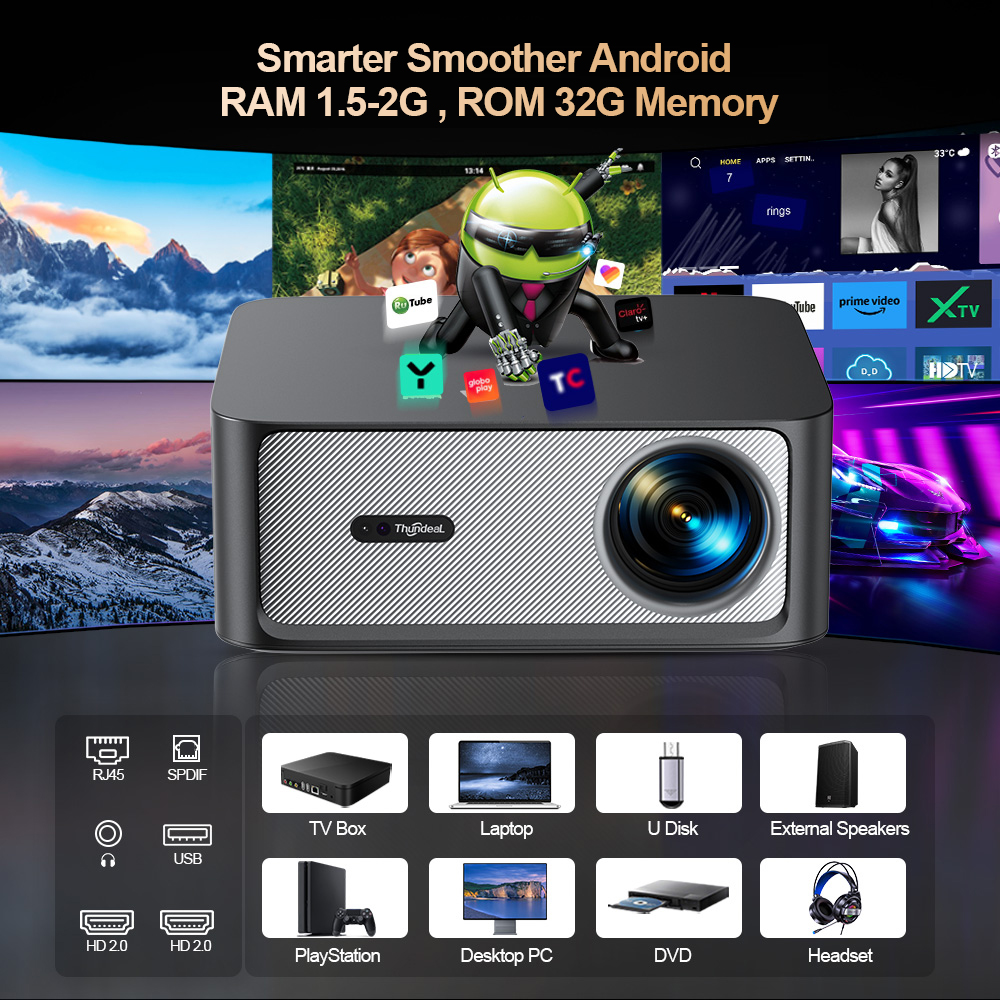 ThundeaL 3000Ansi 4K Full HD P - Home Cinema Night บทวิจารณ์และราคา