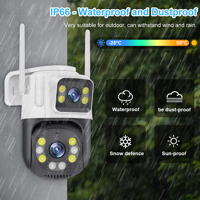 Smar PTZ Wifi Camera 6MP Dual  - Home Cinema Outdoor บทวิจารณ์และราคา