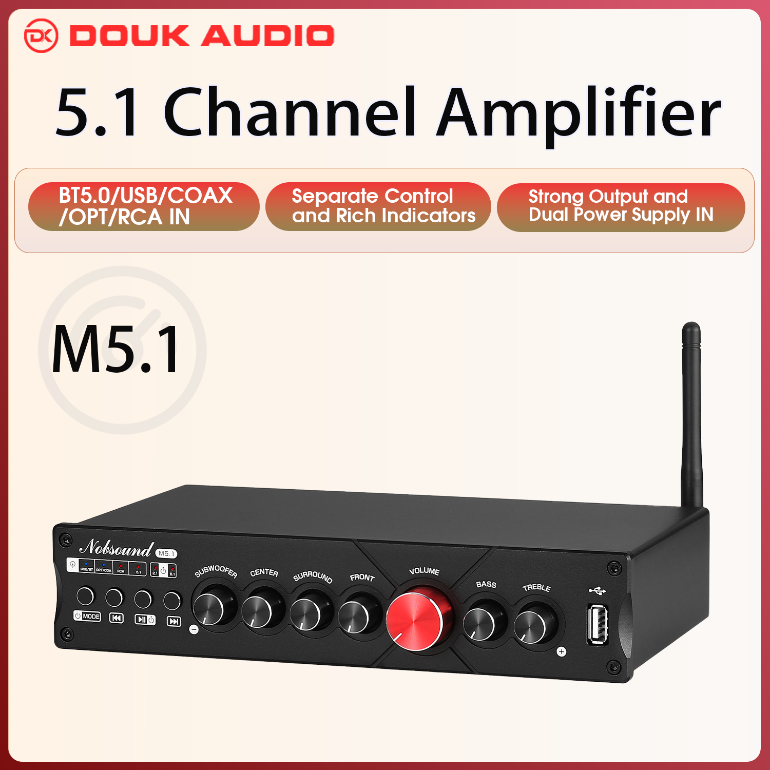 Douk Audio 5.1 Channel Digital - Home Cinema Onkyo 5.1 บทวิจารณ์และราคา
