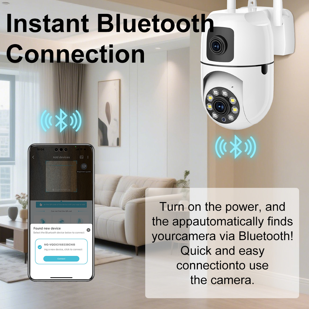 8MP HD Wifi Surveillance PTZ C - Home Cinema Outdoor บทวิจารณ์และราคา