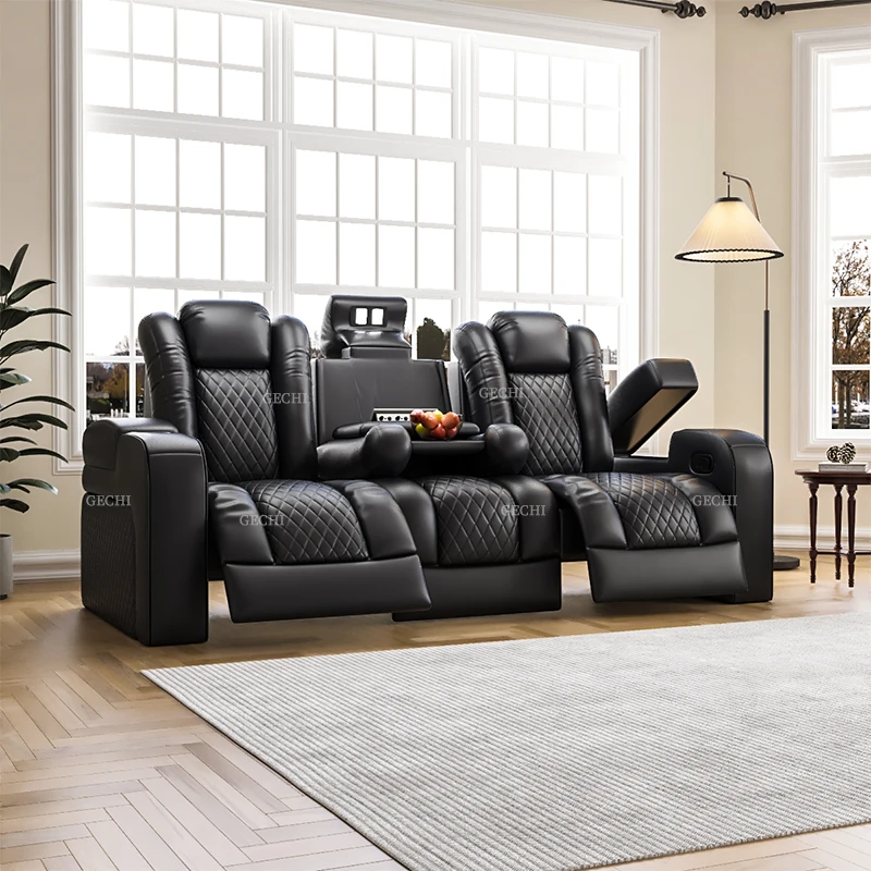 Luxury Theater Furniture Black - Home Cinema Recliner Chairs บทวิจารณ์และราคา