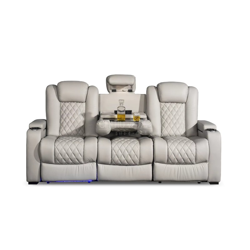 White Color 3seater Electric C - Home Cinema Recliner Chairs บทวิจารณ์และราคา