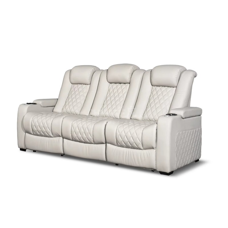 White Color 3seater Electric C - Home Cinema Recliner Chairs บทวิจารณ์และราคา