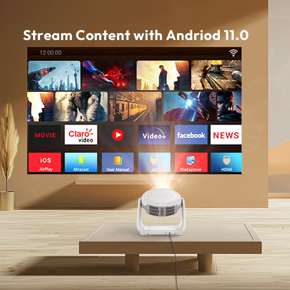 Vevshao A10 Smart 1080P Projec - Home Cinema Mini บทวิจารณ์และราคา