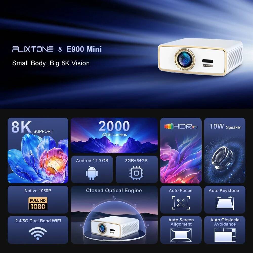 Flixtone E900 MINI Portable Pr - Home Cinema Mini บทวิจารณ์และราคา