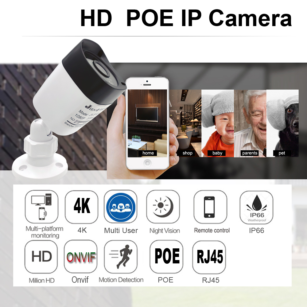 Poe Camera 8MP 4K Outdoor Wate - Home Cinema Outdoor บทวิจารณ์และราคา